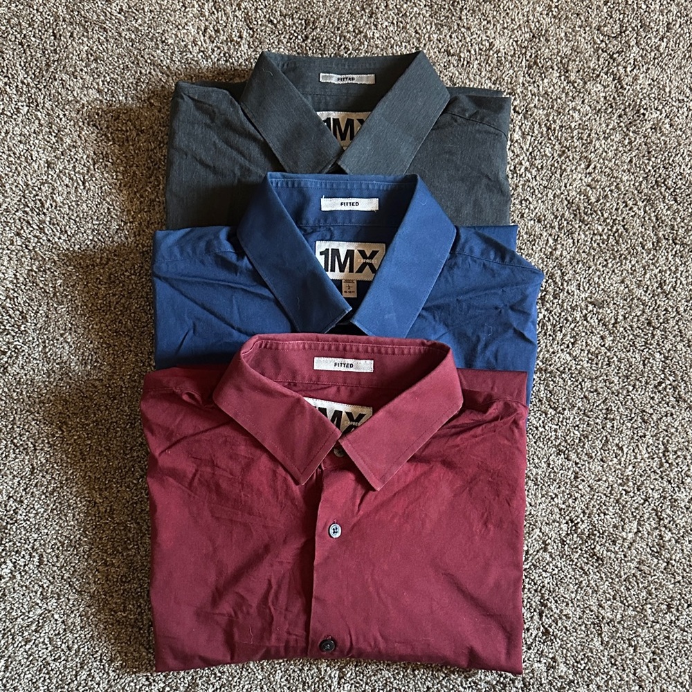 BUNDLE of 3 Men Express Large Dress Shirts.